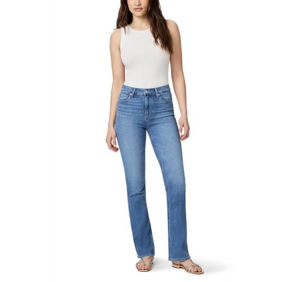 NEW PAIGE high rise laurel canyon 32in jean in bellflower distressed - Picture 4 of 4